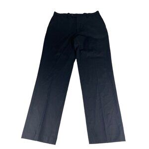 J. Ferrar Straight Leg Dress Pants Men's 38 Black Pockets Flat Front Casual Work